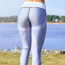 Load image into Gallery viewer, Mesh Pattern Print Leggings For Women Pants