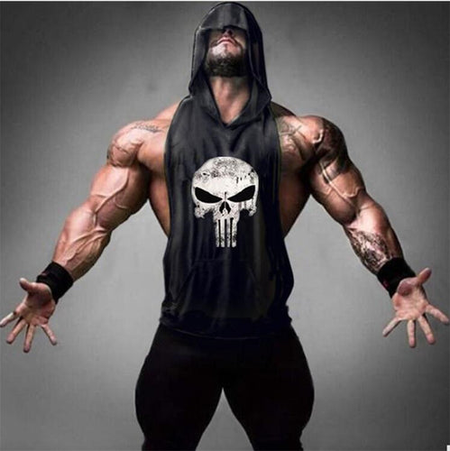 Skull Bodybuilding Stringer Tank Tops men