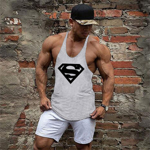 Skull Bodybuilding Stringer Tank Tops men