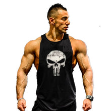 Load image into Gallery viewer, Skull Bodybuilding Stringer Tank Tops men