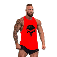 Load image into Gallery viewer, Skull Bodybuilding Stringer Tank Tops men