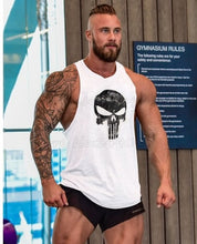 Load image into Gallery viewer, Skull Bodybuilding Stringer Tank Tops men