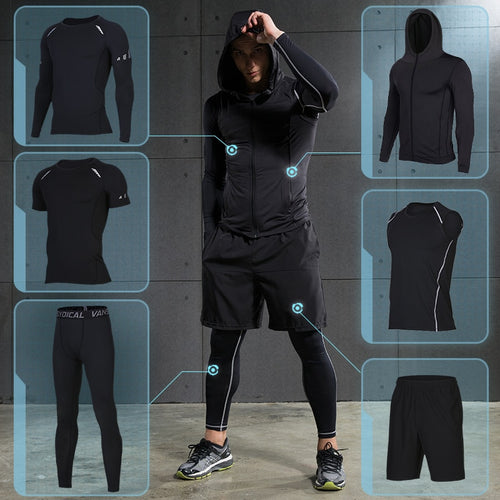 Men's Pullover Compression Sportswear Suit